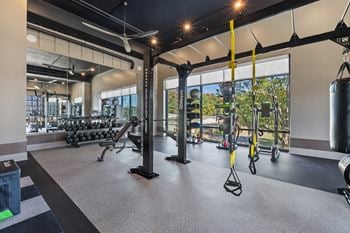 Commercial quality fitness center with echelon bikes